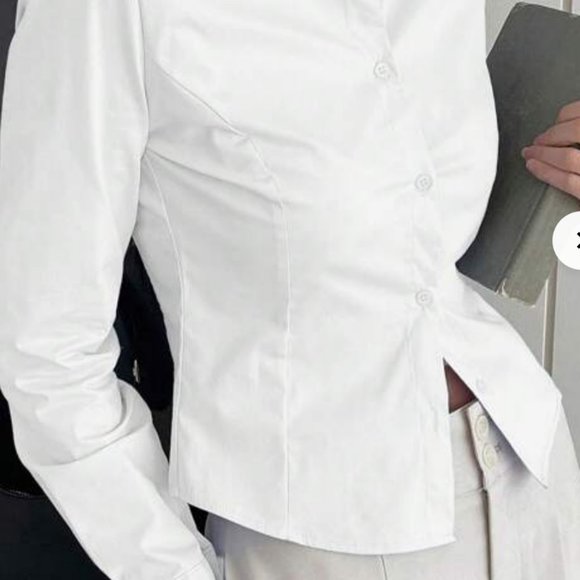 DAZY Solid Button Front Shirt - Womens - Size S - Picture 4 of 4